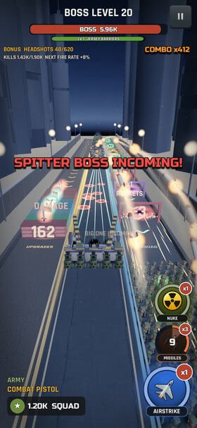 Mob Surge — missile storm ability on the field