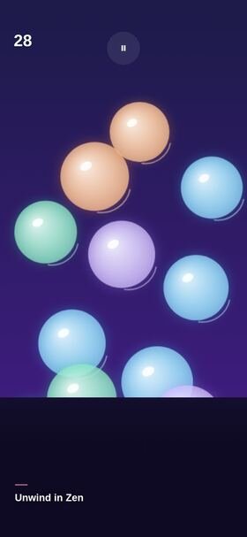 Tap & Pop — Zen mode playfield